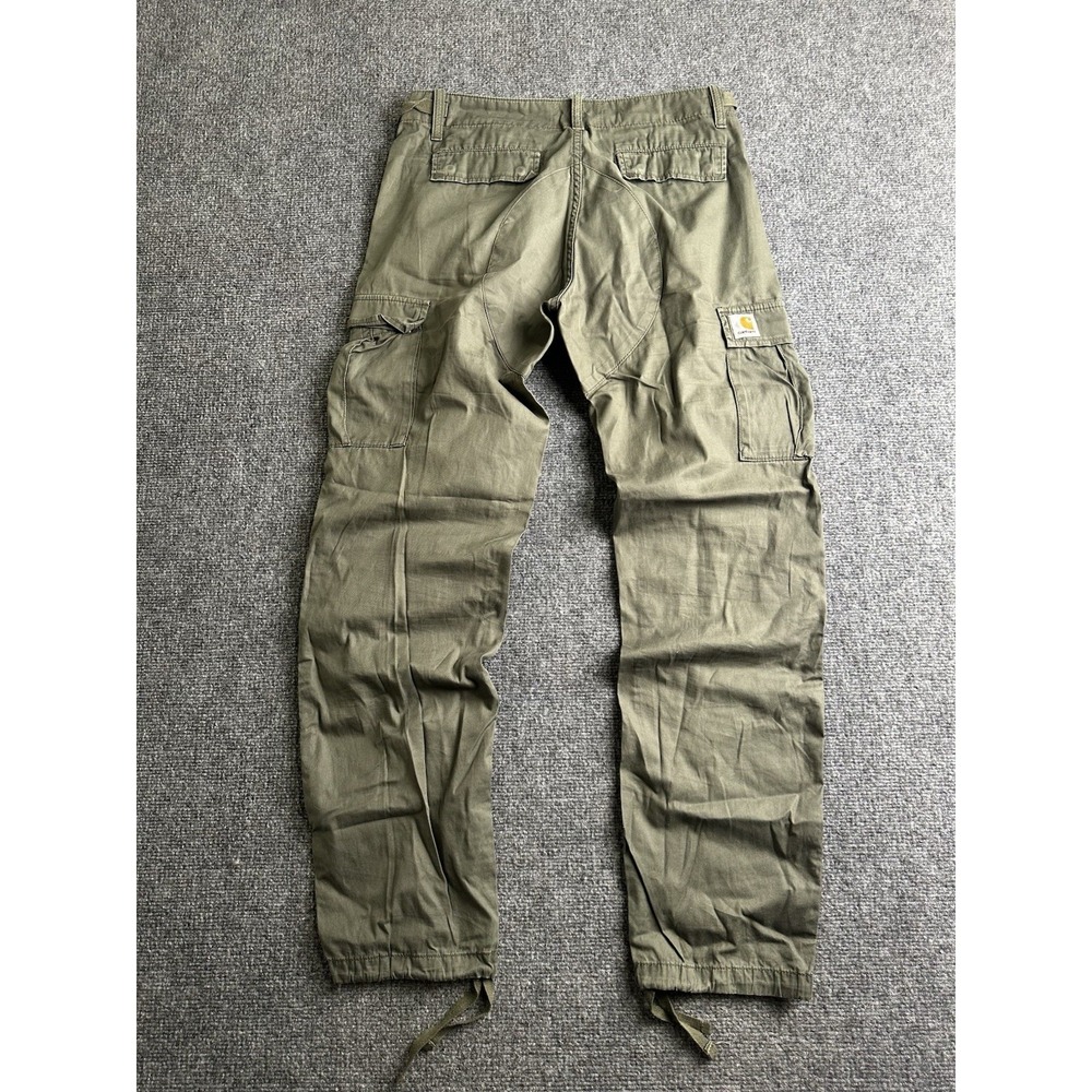 Mens Carhartt WIP Aviation Cargo Pants Olive Green, Size 30x32